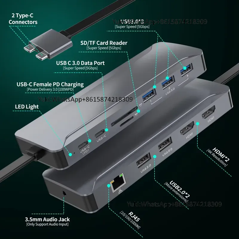Docking Station Usb C - Docking Station 5 Hub USB C