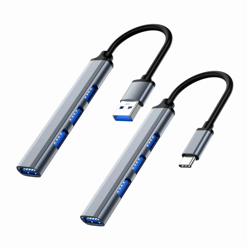 Multi Port Usb Hub - 4-Port USB-C Hub 3.0/3.1-Multi-Perangkat Splitter OTG