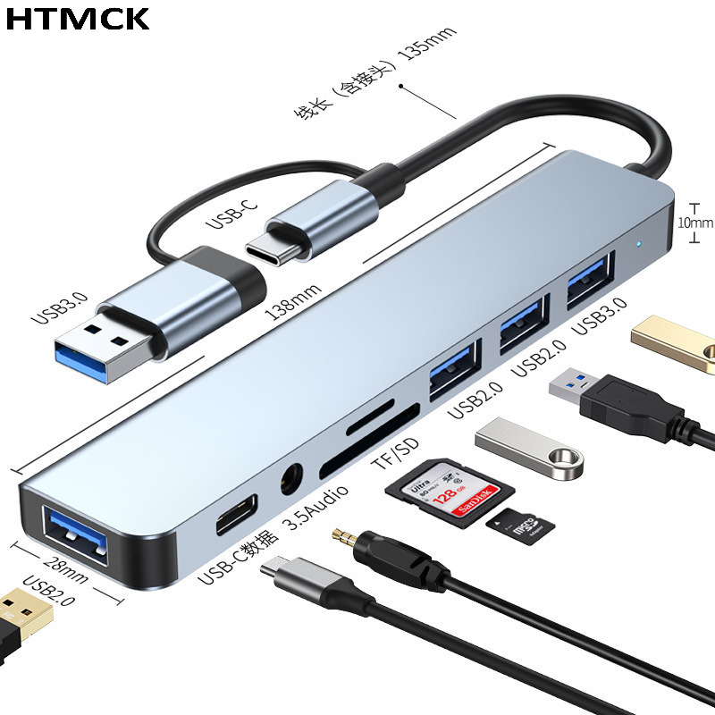 Multi Port Usb Hub - Stasiun Docking Multiport USB Type-C 8-in-2,