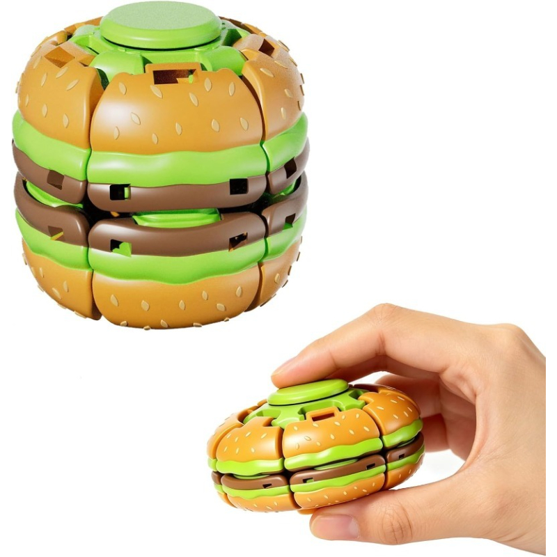 Cool Office Tech Gadgets - Spinner Fidget Burger Cetak 3D, Dapat