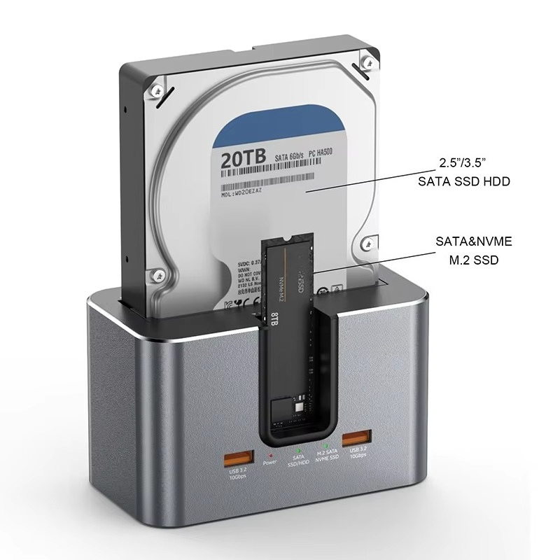 EE1 Custom All in One Dual Bay - Docking Station Usb C ulasan dan harga