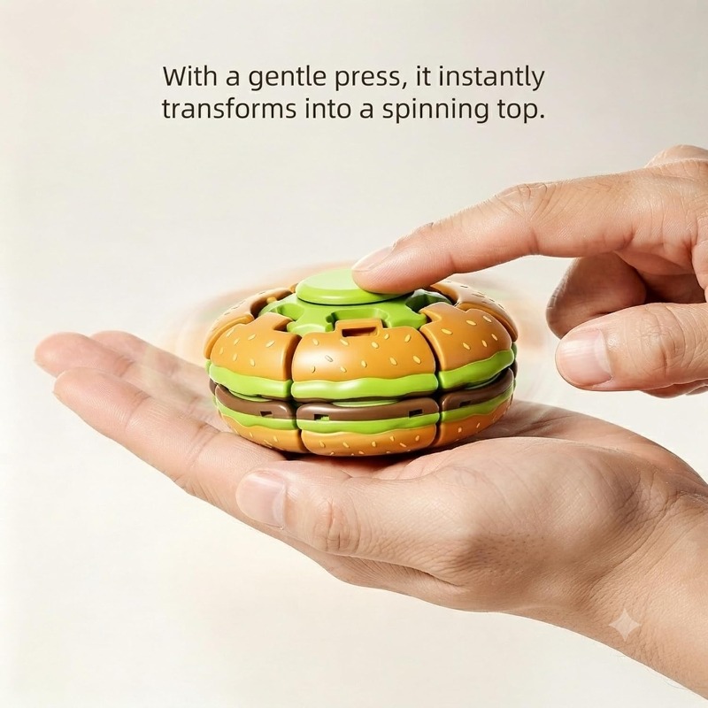 Spinner Fidget Burger Cetak 3D - Cool Office Tech Gadgets ulasan dan harga