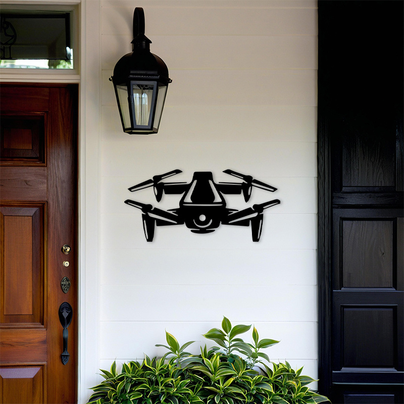 Seni Dinding Logam Siluet Dron - Office Tech And Gadgets ulasan dan harga