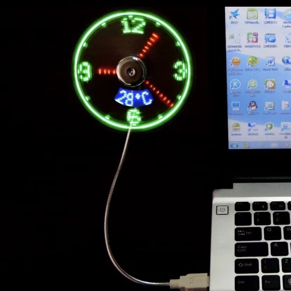 Kipas Jam LED USB yang Dapat D - Office Tech And Gadgets ulasan dan harga
